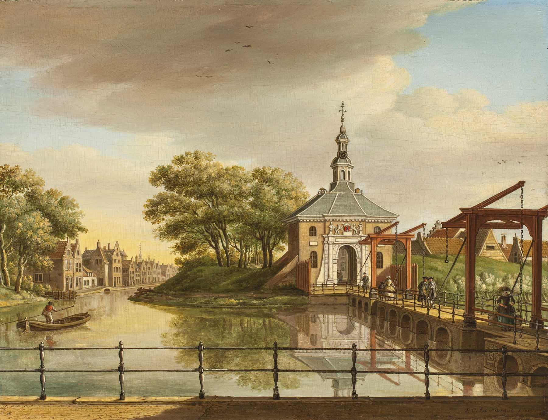 Paulus Constantijn La Fargue, A View of the Zijlpoort, Leiden - Rafael Valls