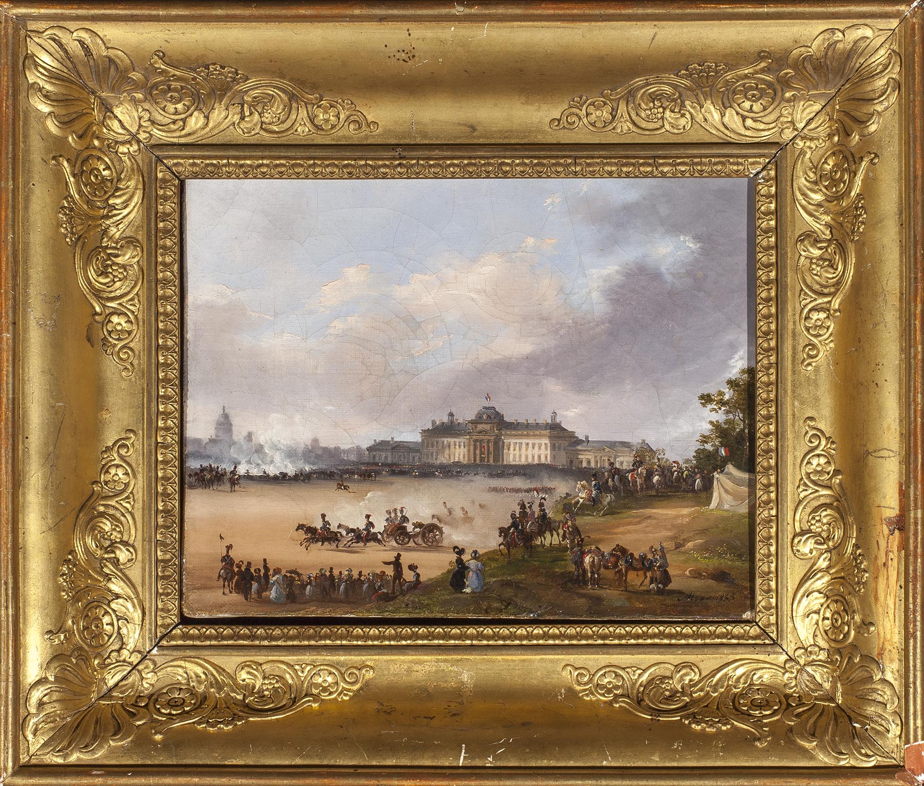 Federico Moja, The Champs de Mars with Spectators watching a Military Tatoo - Rafael Valls
