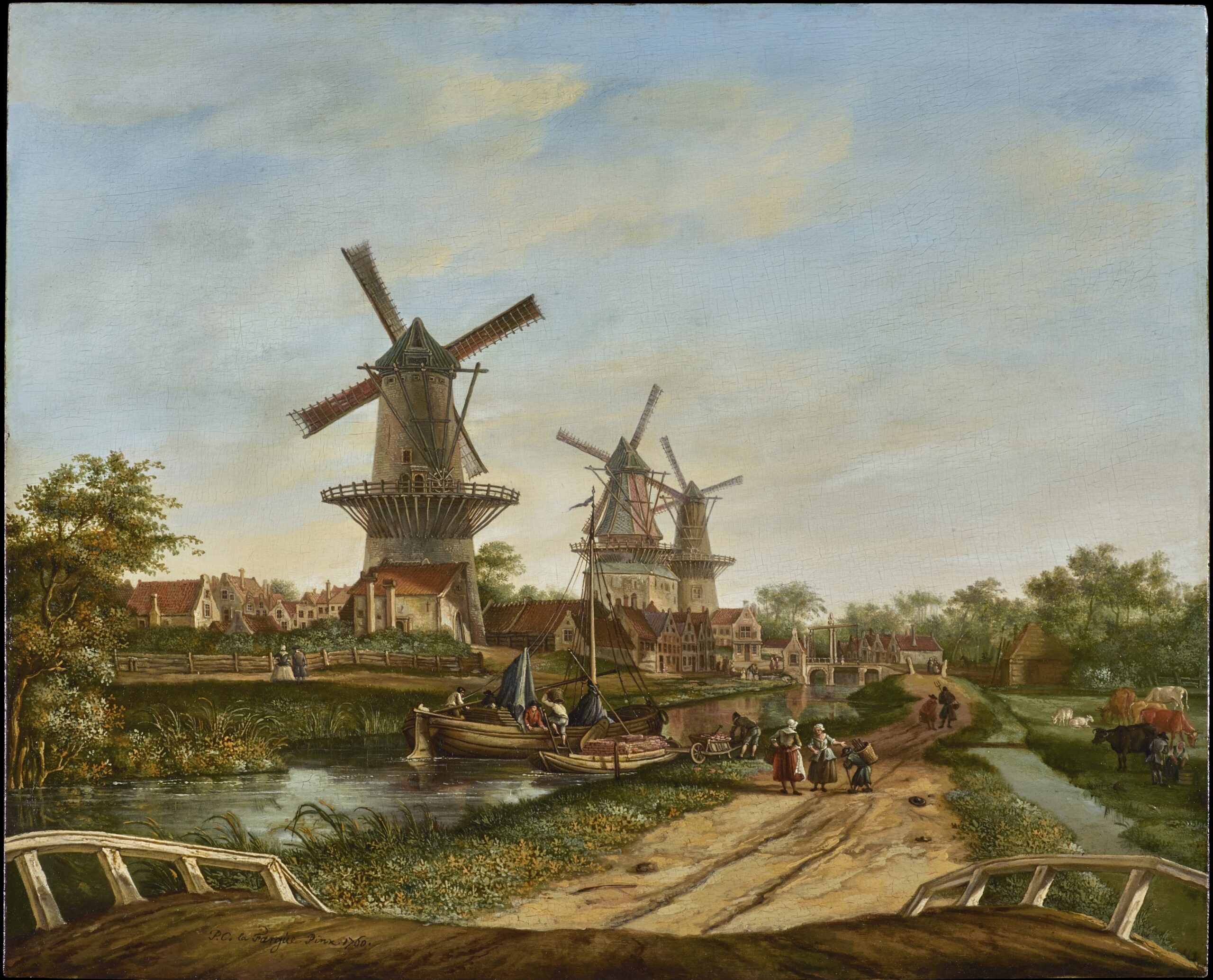 Paulus Constantijn La Fargue, The West Singelsgracht, The Hague, seen from the Loosduinsebrug - Rafael Valls