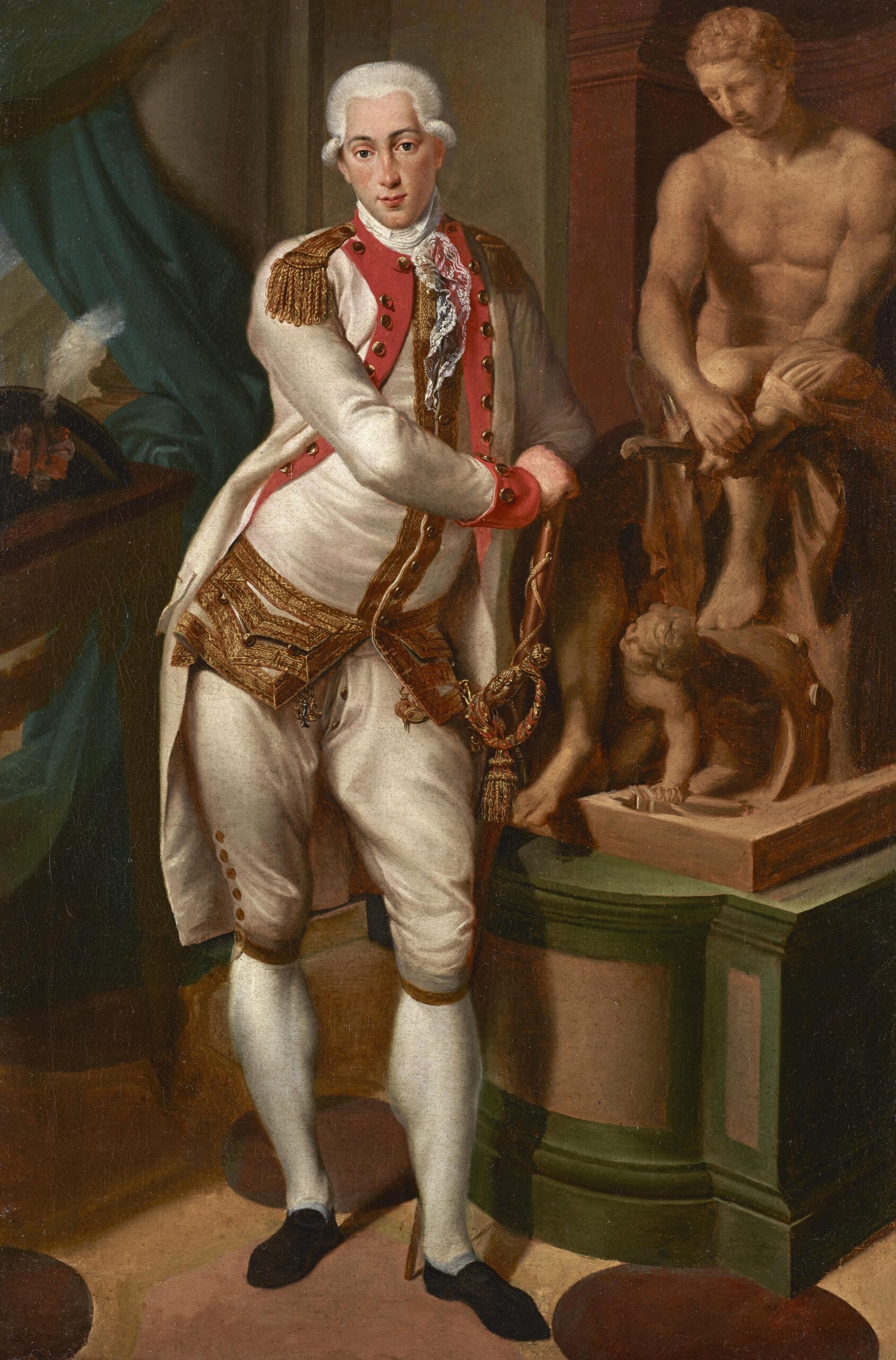 Anton Graff, A Portrait of Leopold II, Holy Roman Emperor and Grand Duke of Tuscany, standing Full-Length by the Ludovisi Ares - Rafael Valls