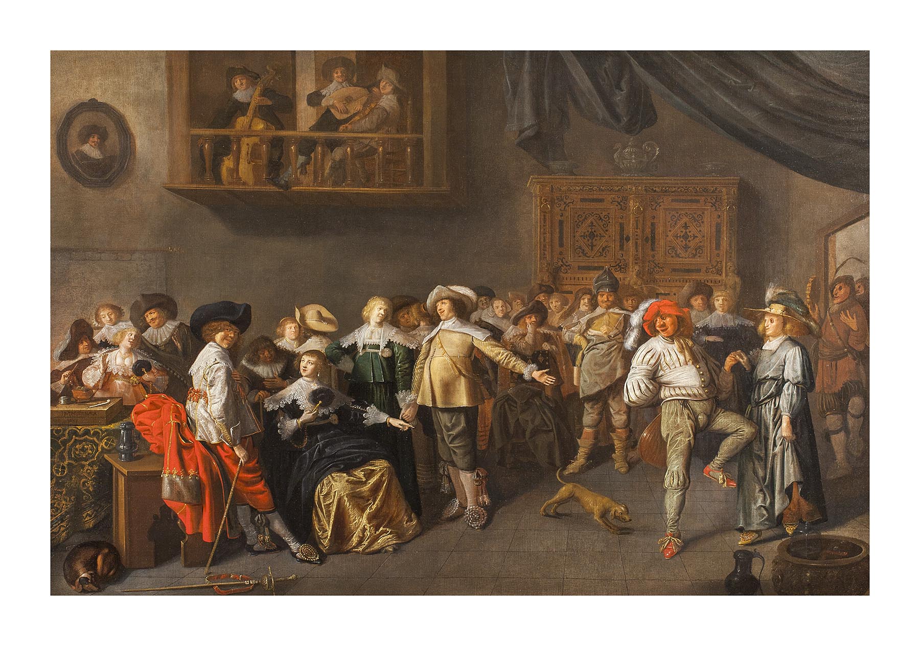 Jan Miense Molenaer, Elegant Company Merrymaking in an Interior - Rafael Valls