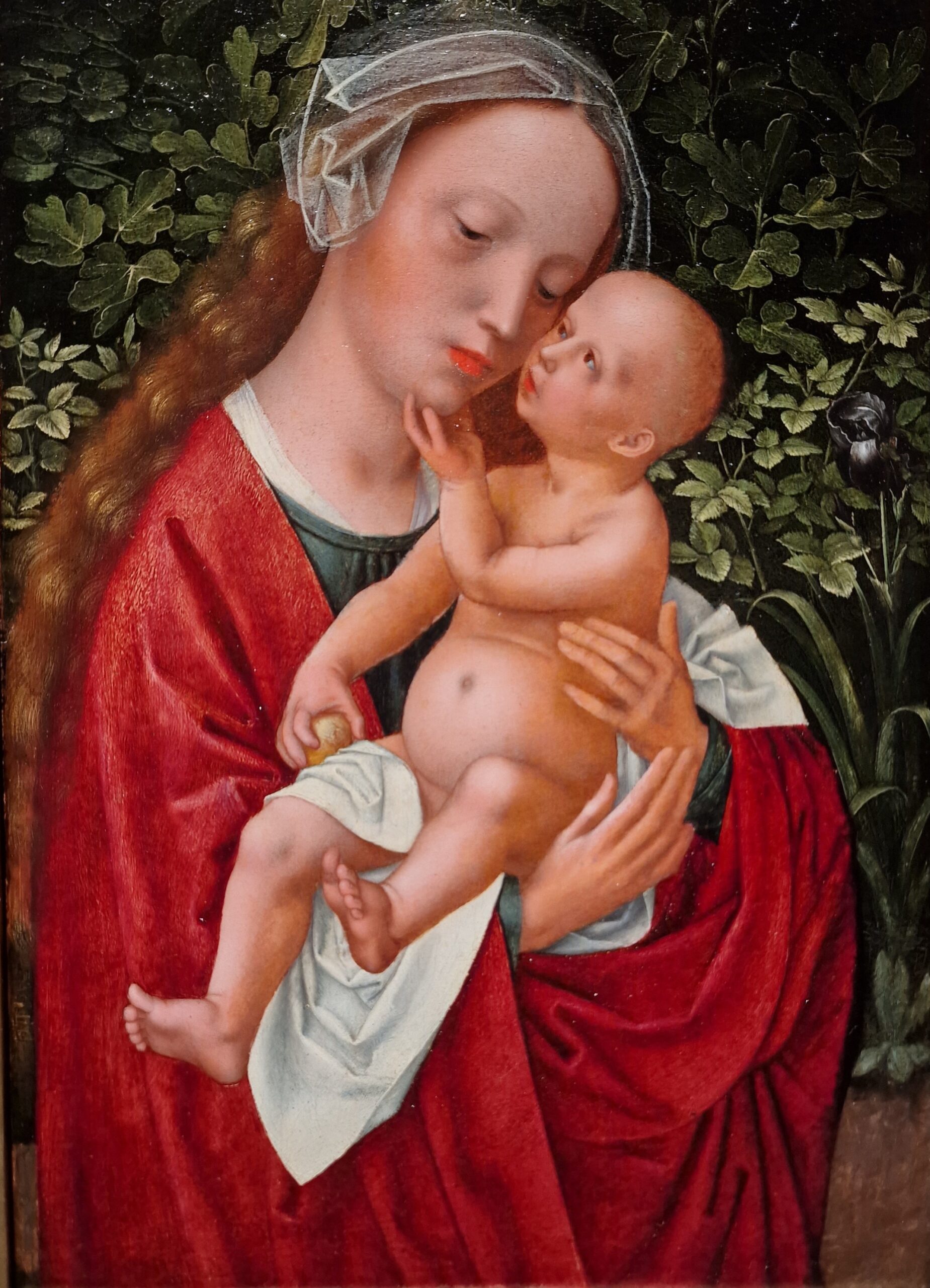 Flemish School circa 1520, The Madonna and Child against a Leafy Background - Rafael Valls