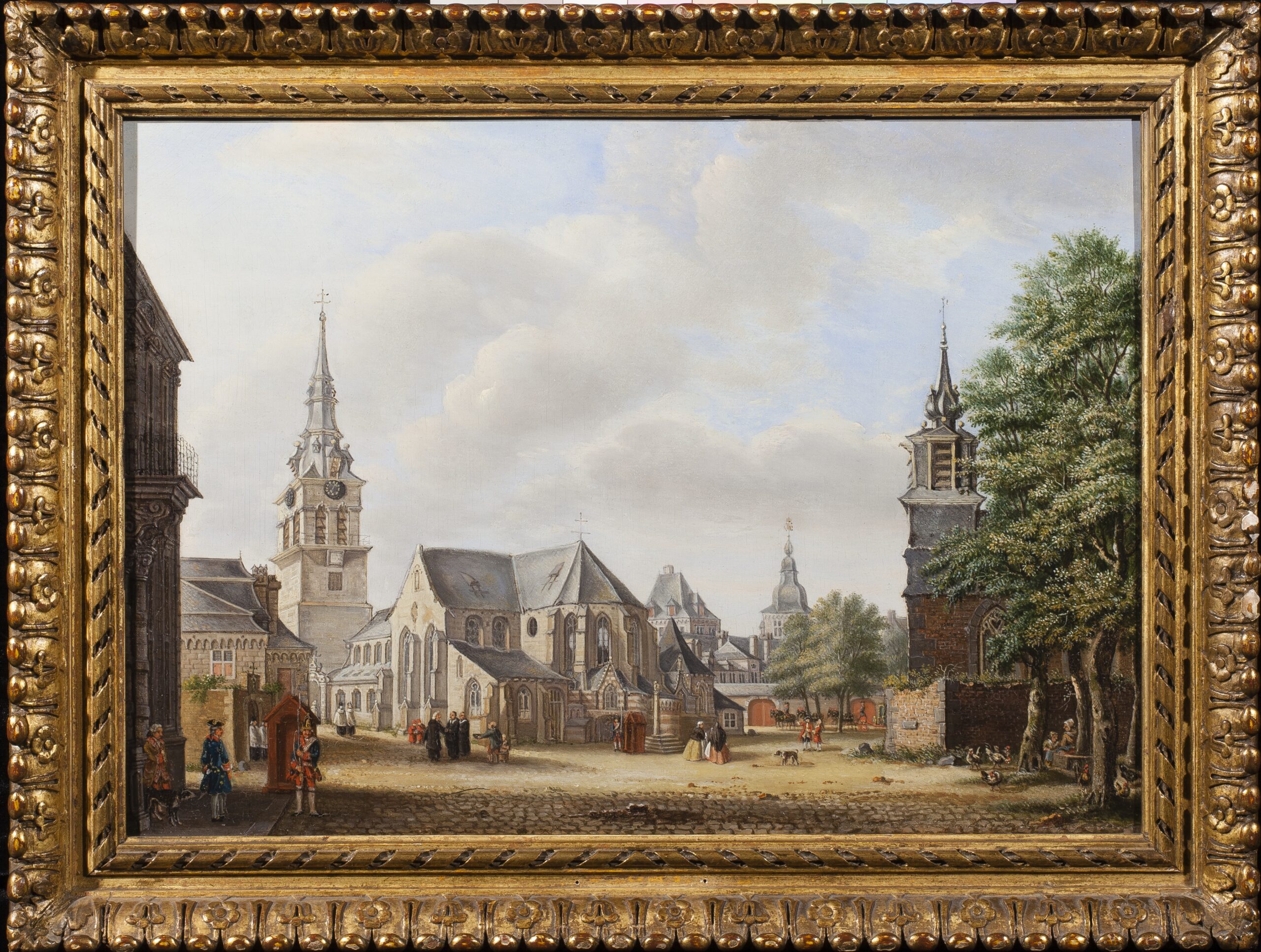 Jan de Beijer, A View of The Place Saint-Aubin, Namur, with Soldiers on Guard - Rafael Valls