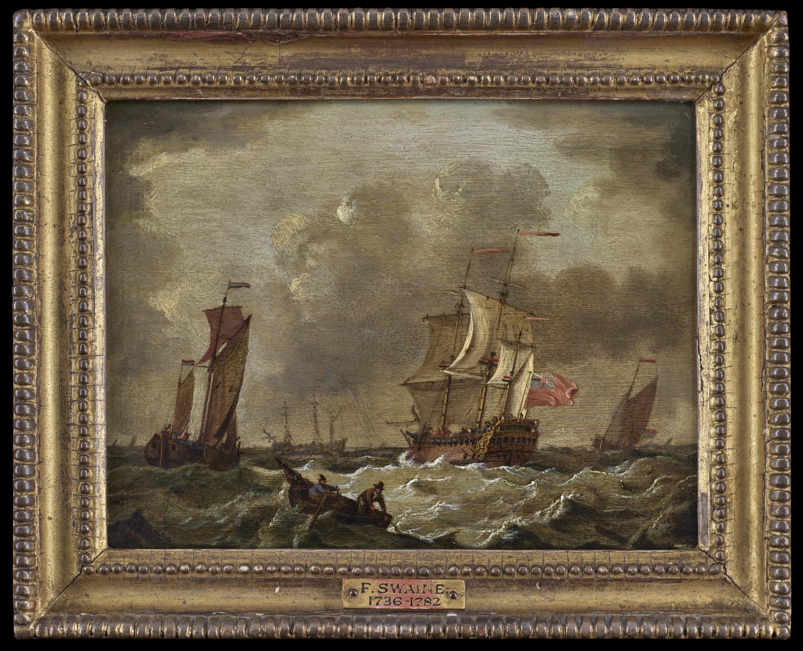 Francis Swaine, A British Man-o-War and other Vessels in a Breeze - Rafael Valls