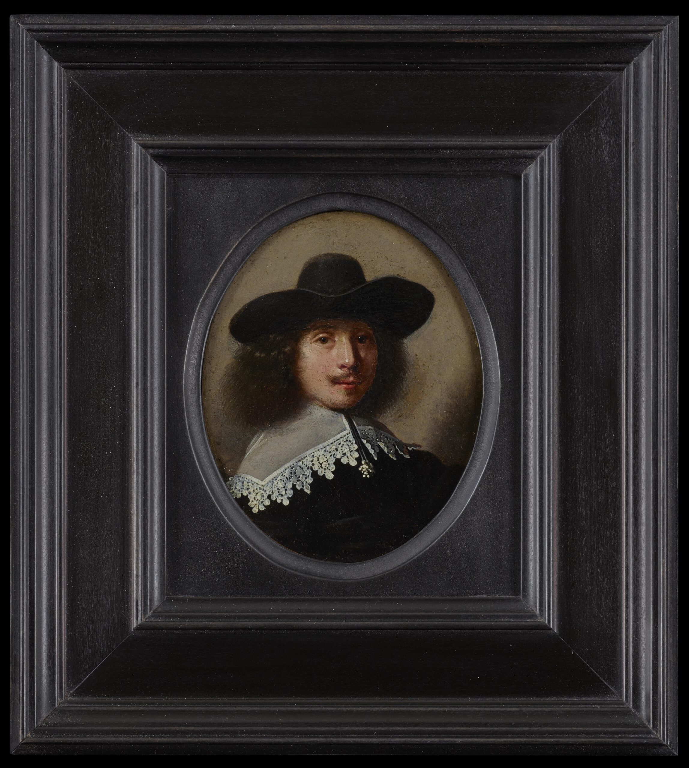 Circle of Pieter Jacobsz Codde, A Portrait Miniature of a Gentleman with a Hat and a Lace-trimmed Collar - Rafael Valls