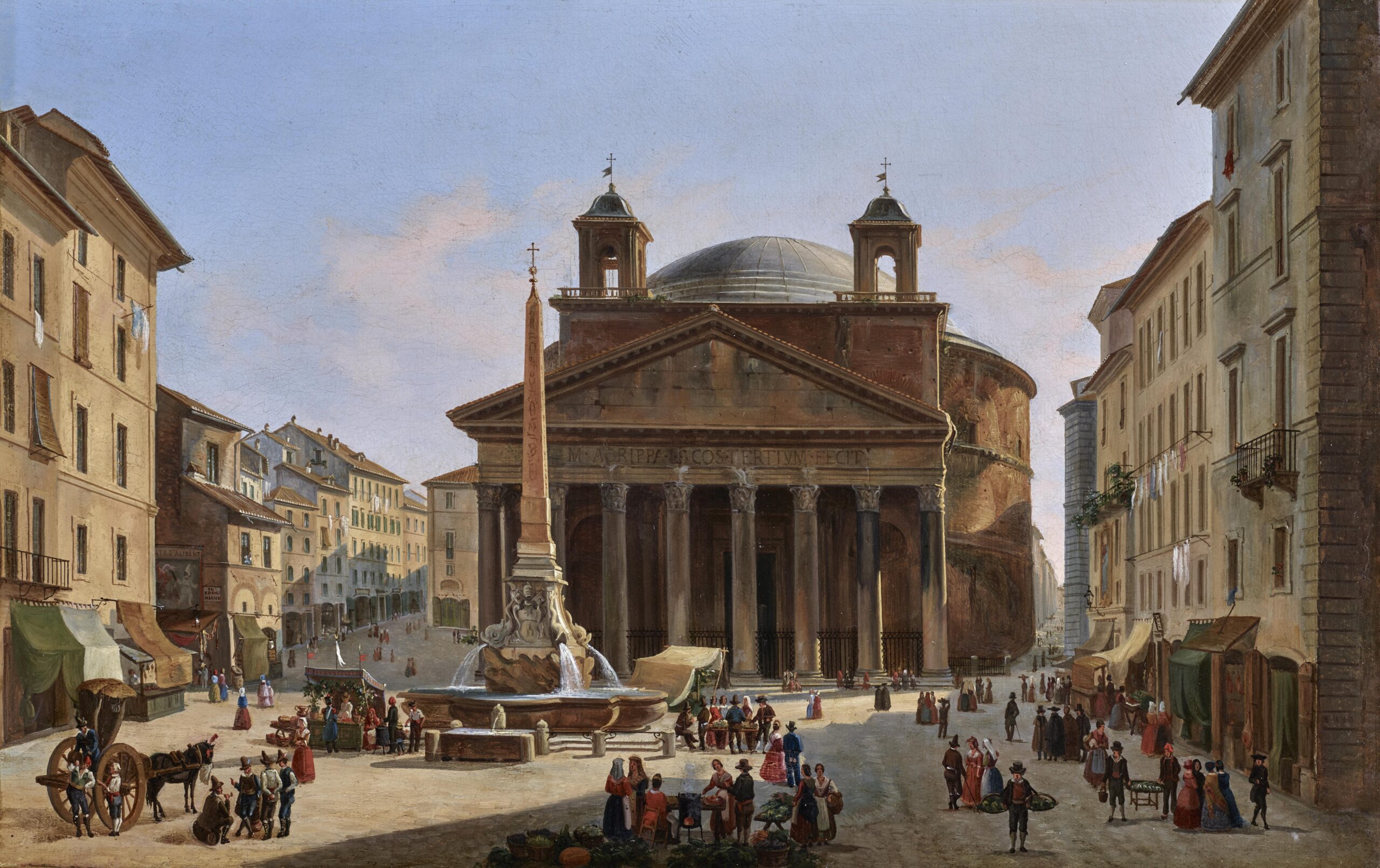 F. Marconi, A View of Piazza del Pantheon, Rome - Rafael Valls